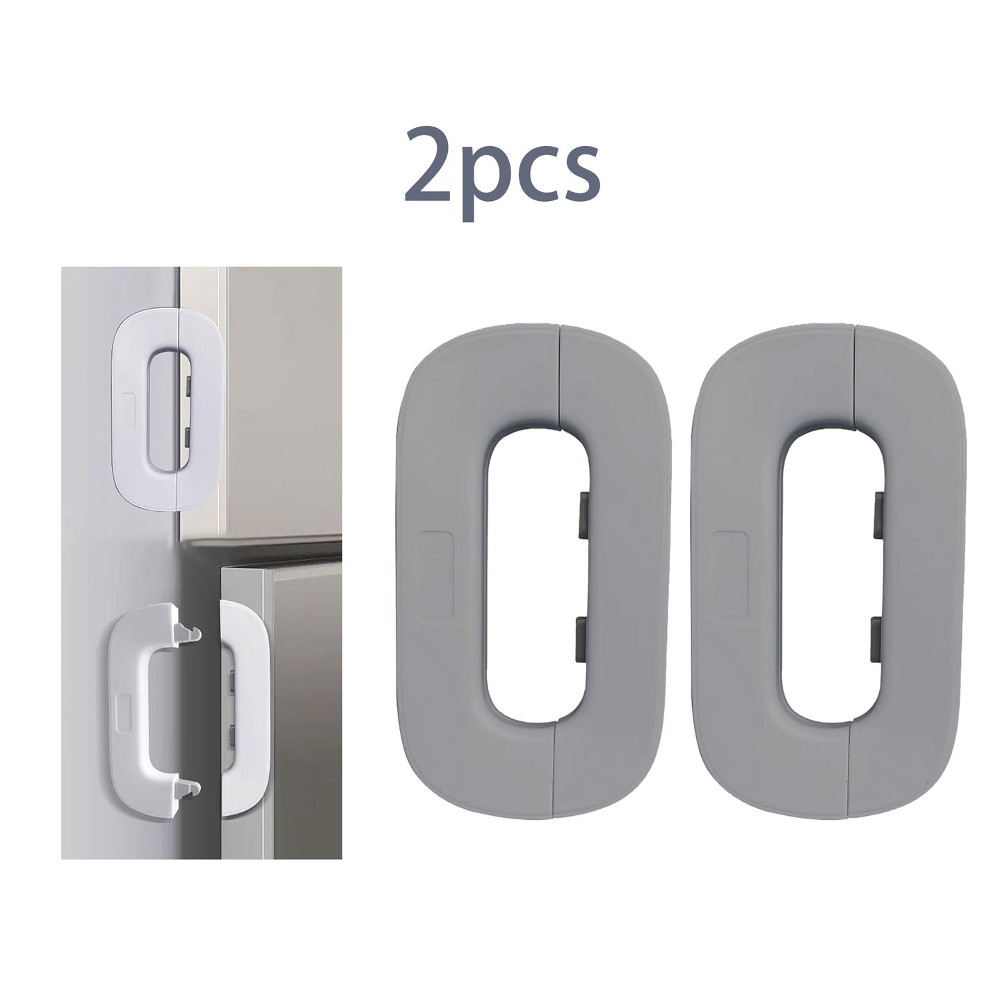2PCS Home Refrigerator Fridge Freezer Door Lock -Baby Safety Child Lock