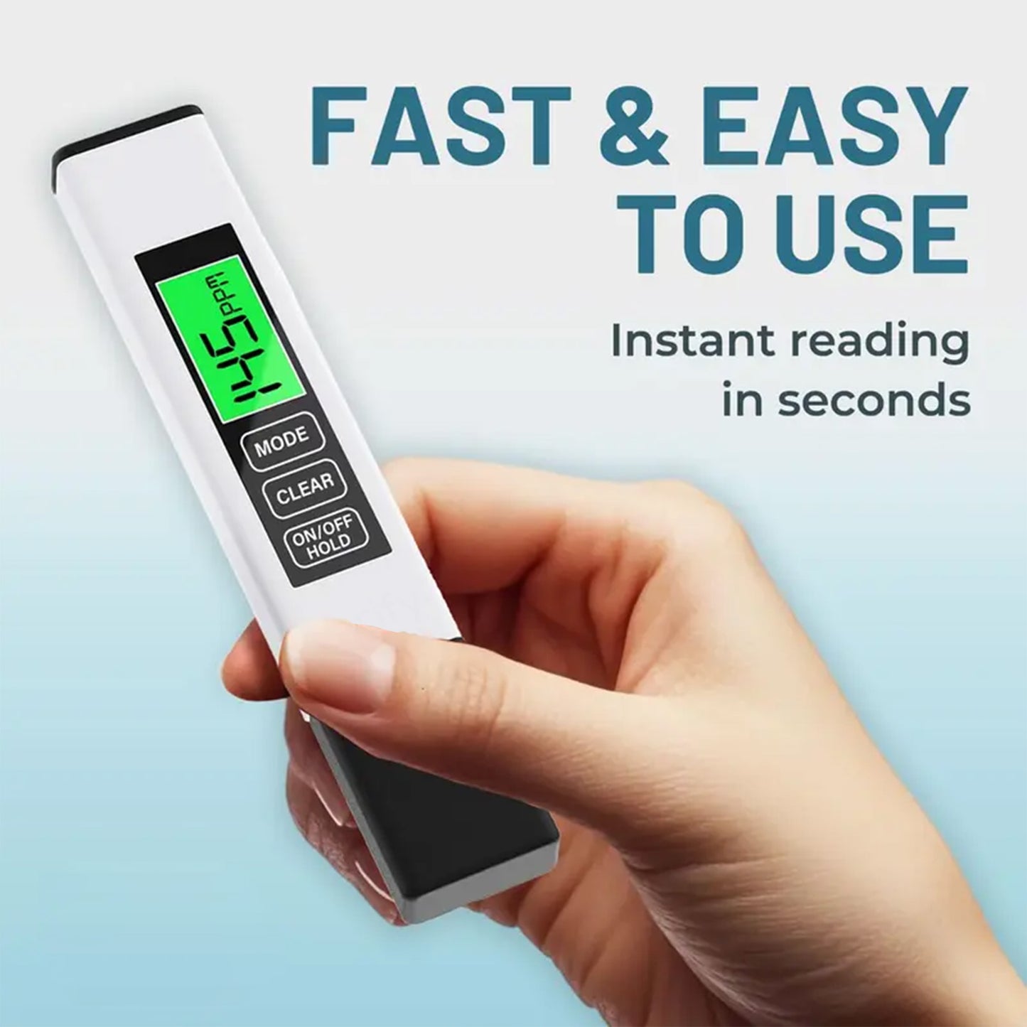 4-in-1 TDS Meter Digital Water Tester for Drinking Water Accurate 0-9990 PPM EC