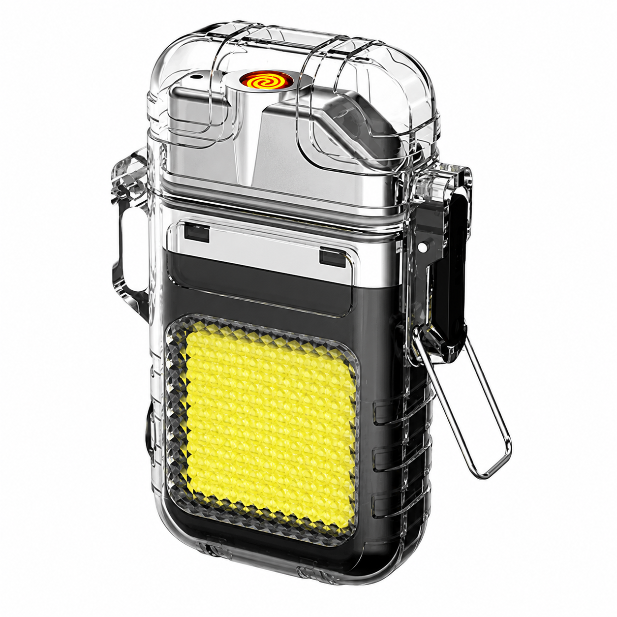 Waterproof Lighter of 3 Modes Windproof Flashlight,Electric USB Rechargeable