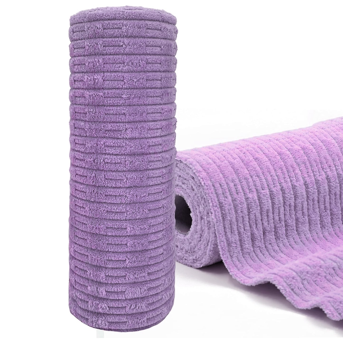 20Pcs 10”*10“ Extra Thick Microfiber Cleaning Cloth Roll, Tear Away Reusable Paper Coral Fleece Towels