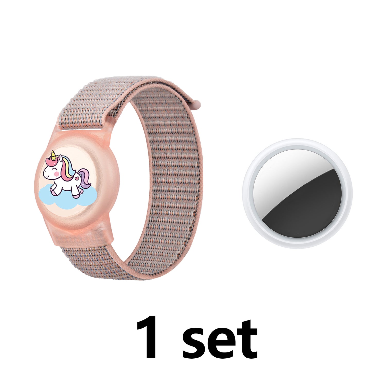 Cute Cartoon Pattern Nylon Bracelet Compatible with Tracker for Kids