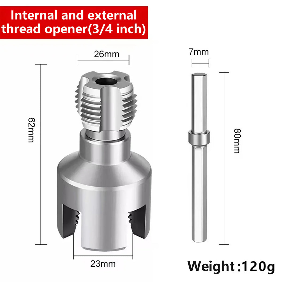 1/2" NPT and 3/4" NPT Threading Dies, Double-ended Pipe Threading Tools