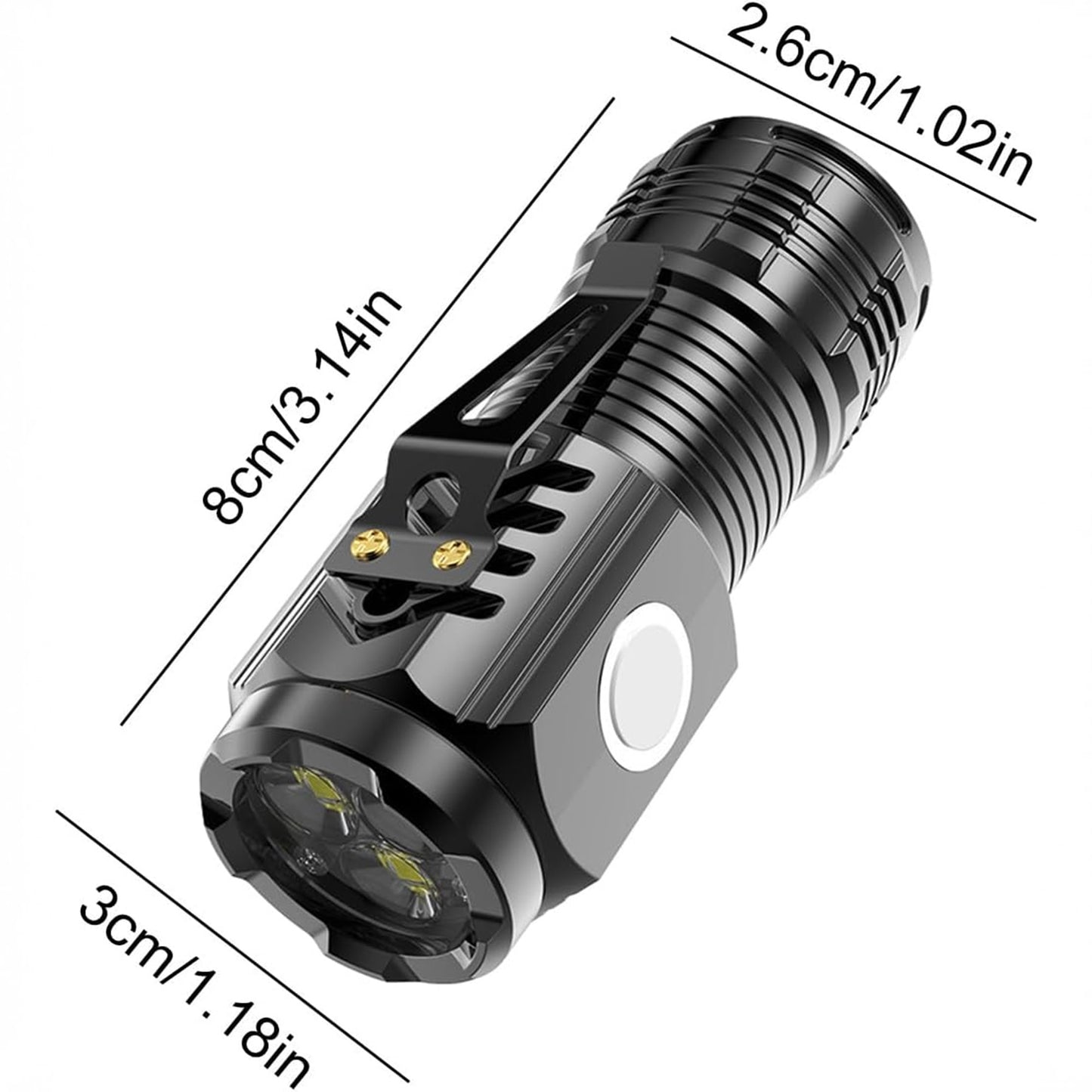 Ultra Bright Flashlight Portable Rechargeable LED Torch, Waterproof Pocket Torch for Outdoor