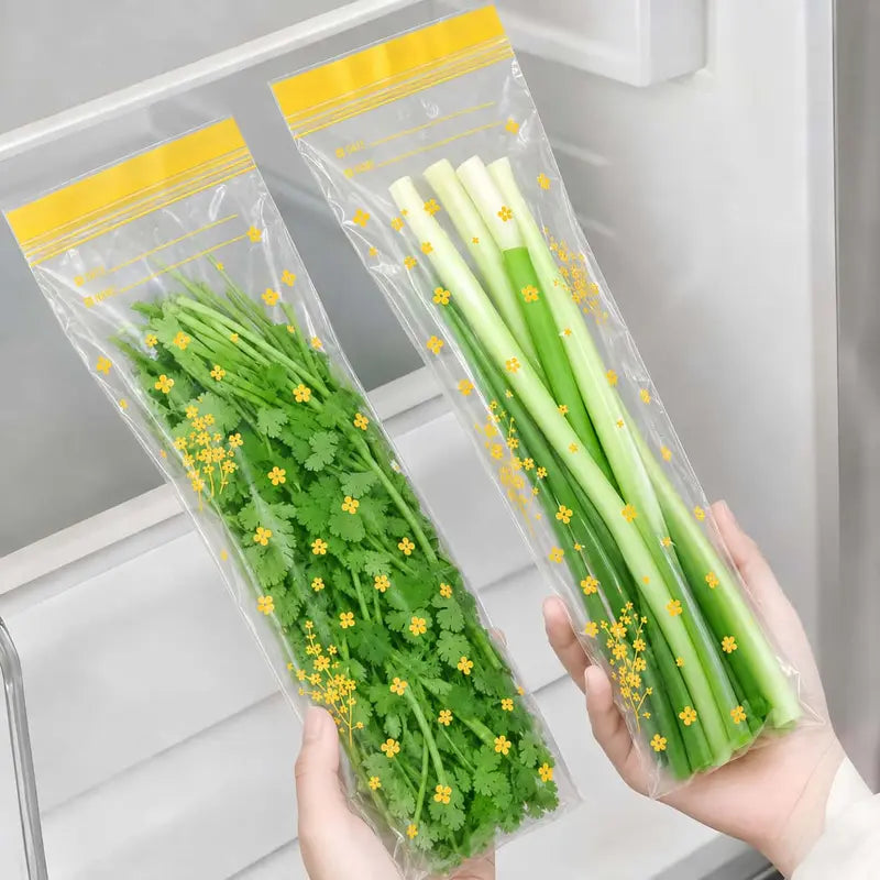15PCS Thick Double Seal Food Storage Bags, Reusable Self-Sealing Pouches