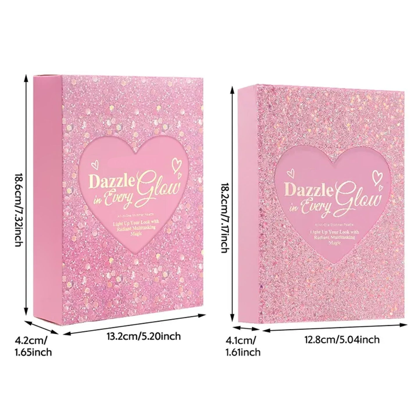 Multifunctional Eyeshadow Palette Book: Shimmer & Matte Shades, Lipstick, and Contouring