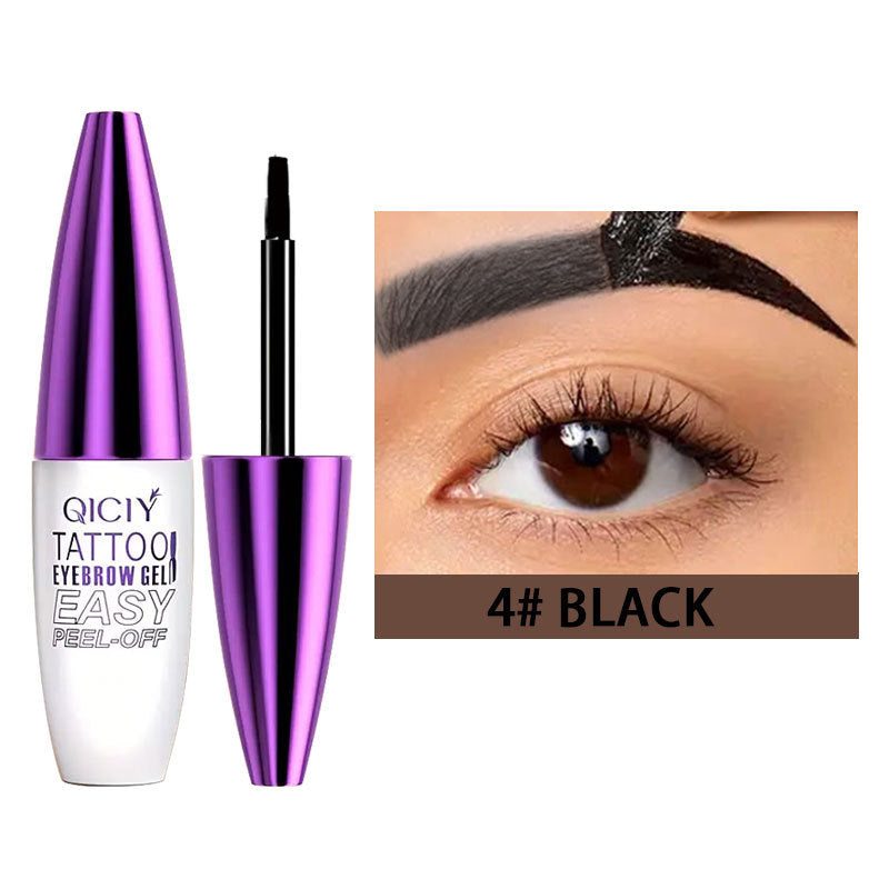 4Pcs Easy Tatoo Eyebrow Gel Peel off - Semi-Permanent Tattoo Eyebrow Tint Kit Waterproof Long