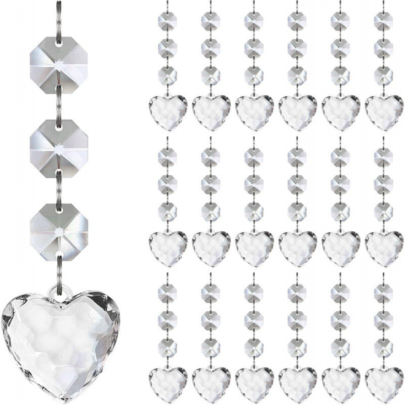 30Pcs Snowflake Crystal Christmas Ornaments for Tree Decorations, Hanging Clear Acrylic Snowflake Ornaments