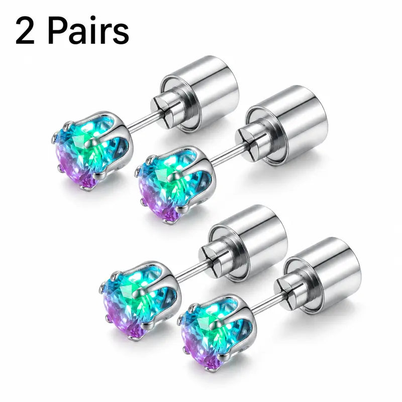 LED Earrings, Light Up Stud Earrings, Glowing Diamond Crown Pendant Earring