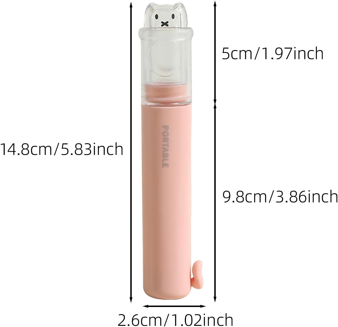 2PCS Portable Travel Toothbrush with Cover Toothpaste Case and 4 Replaceable Heads