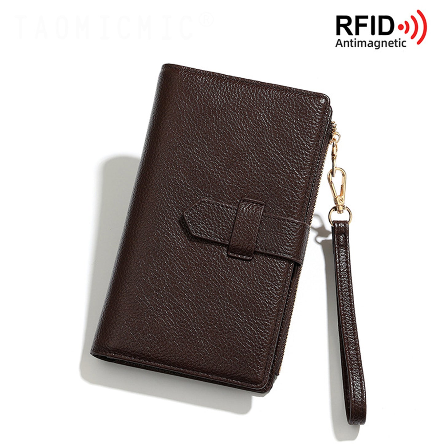 Family Passport Wallet RFID Blocking Large Capacity Credit Card Holder