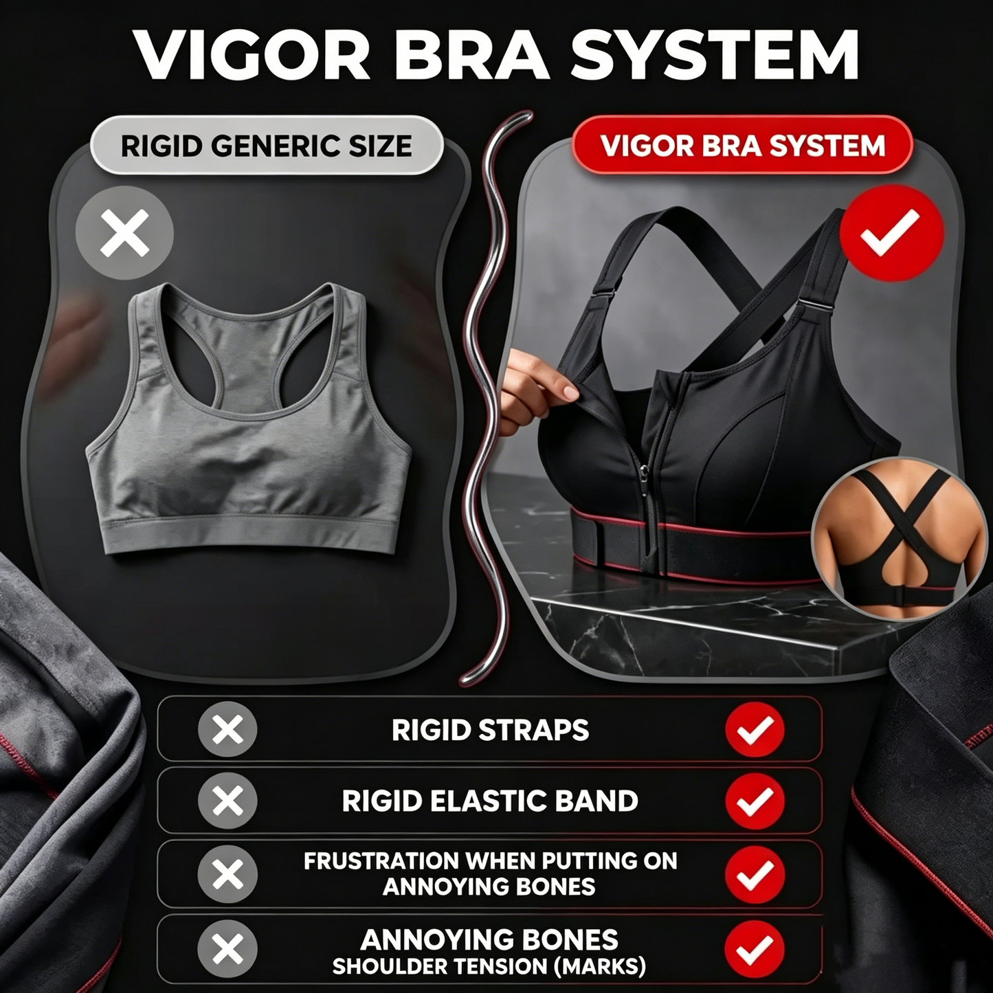 Sports Bras for Women High Impact Full Support Workout Wirefree Front Adjustable Shockproof Vest Bra