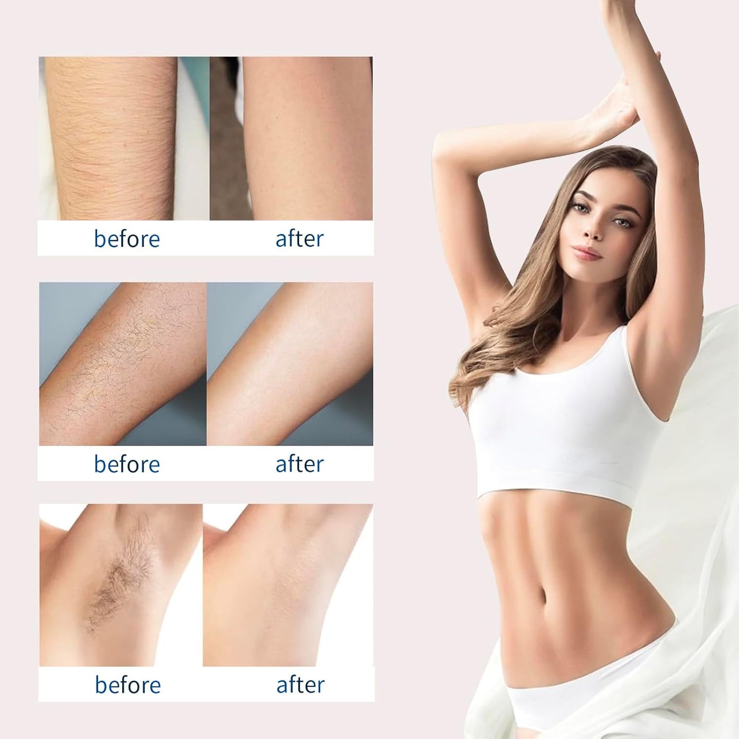 Painless Hair Removal Cream—Specially Designed for Removing Body Hair and Coarse, Stubborn Hair