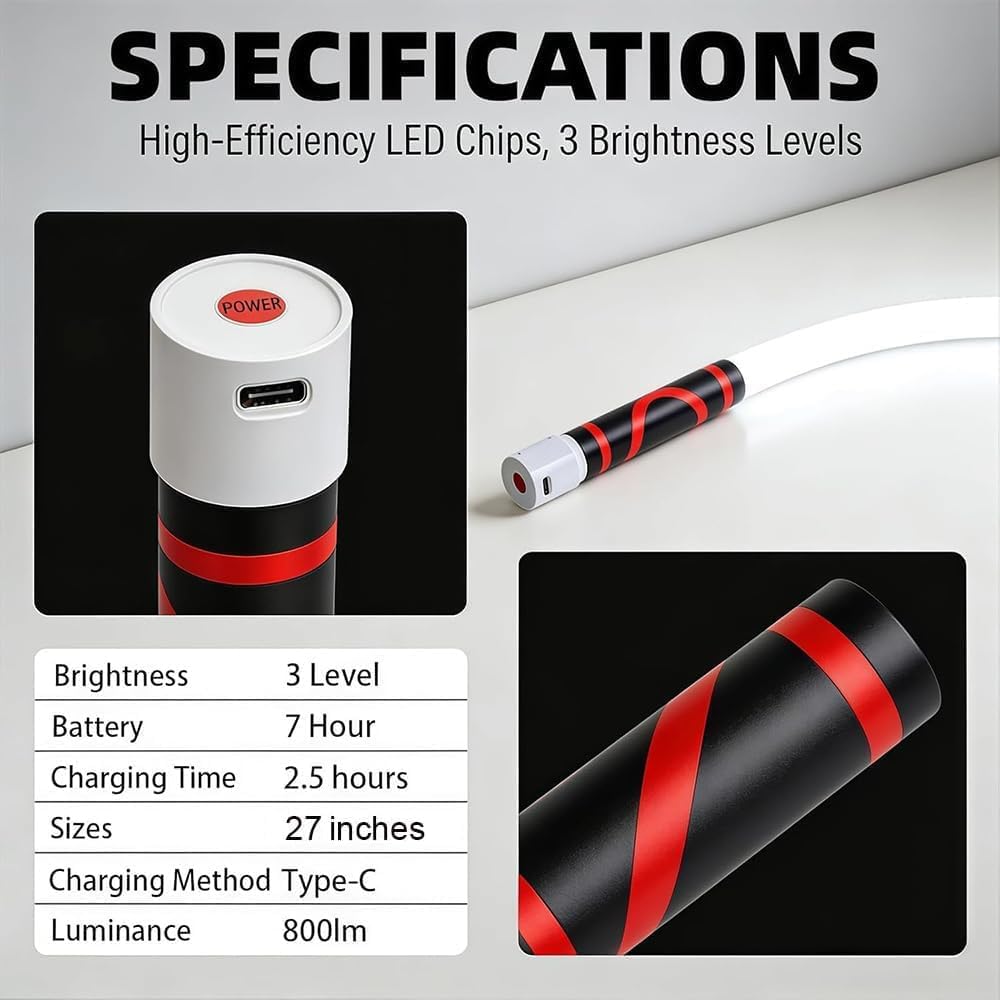 Flexible Linear Light Omnidirectional Flashlight