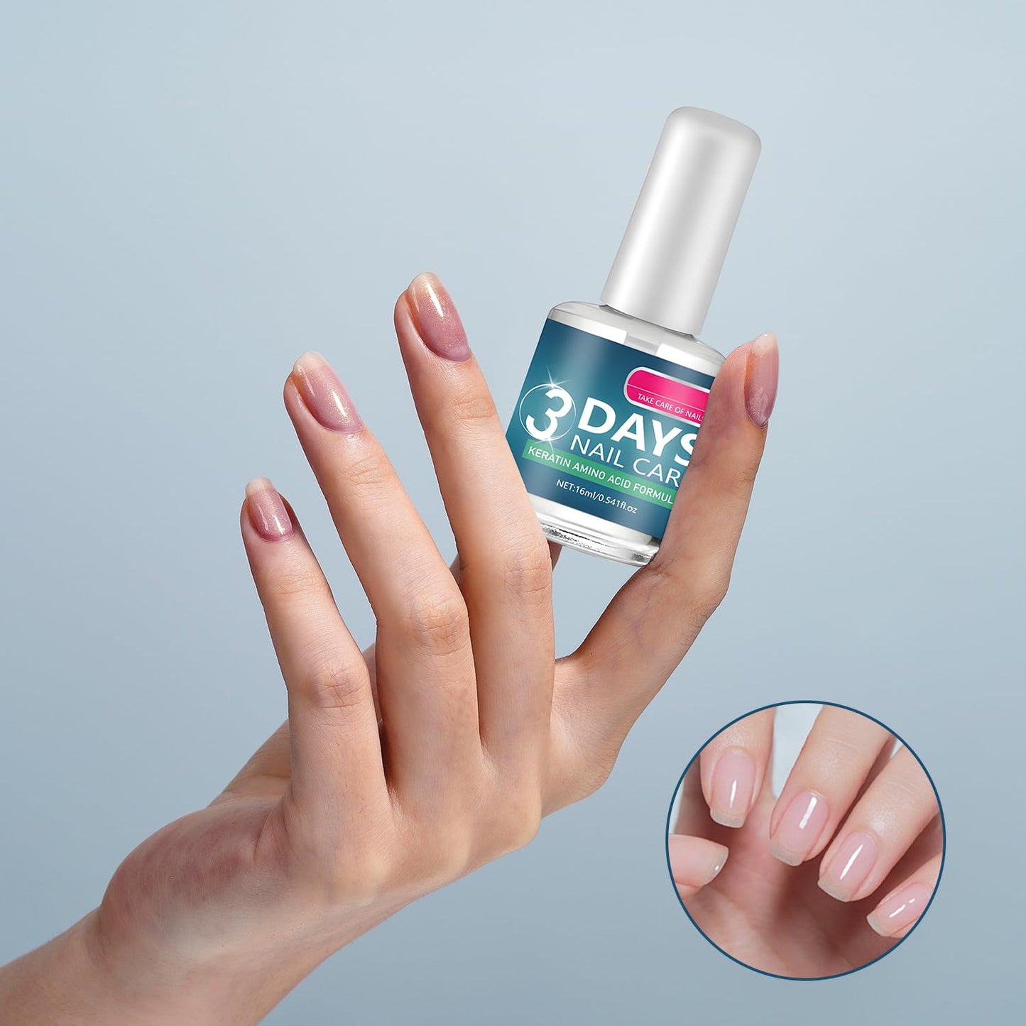 2 Pcs 3 Days Nail Care - Keratin Amino Acid Nail Care, Strengthening and Hydration