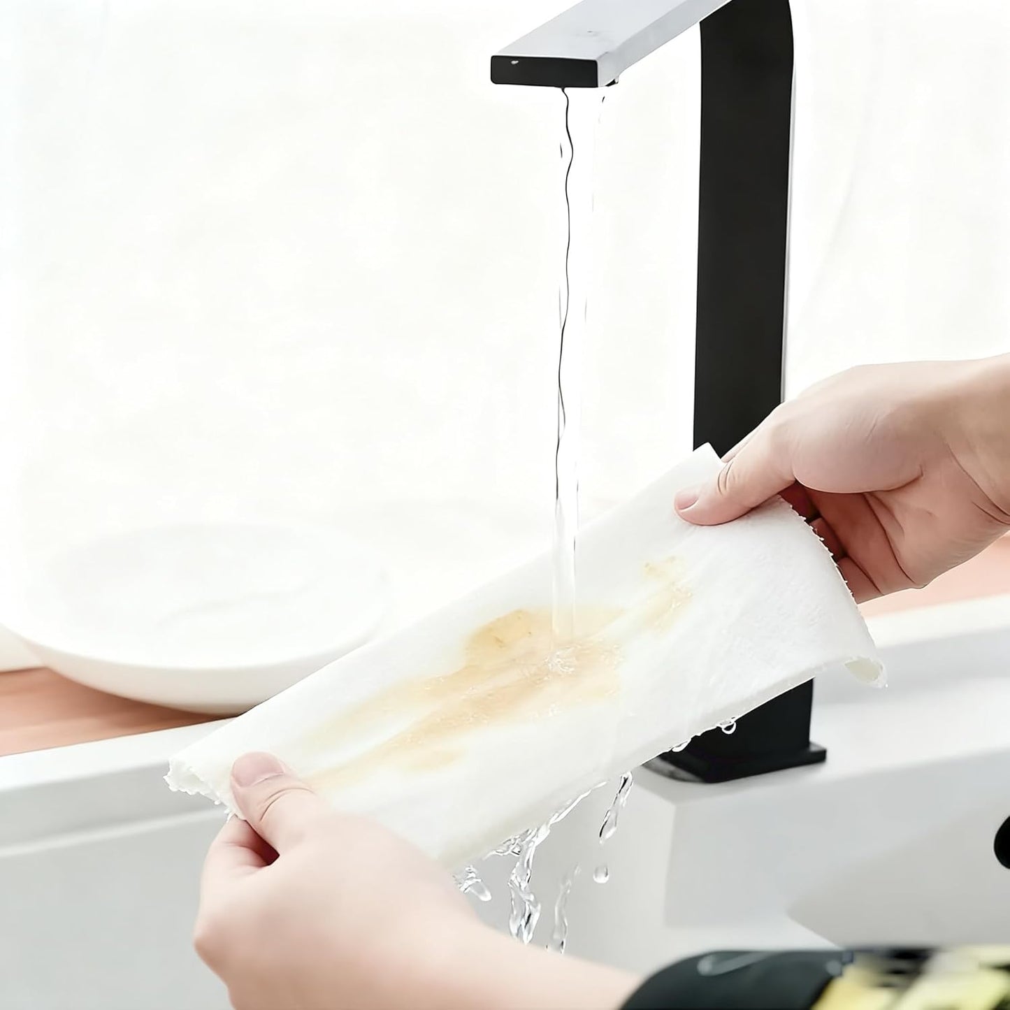 100pcs Household Disposable Rag Thickened Non-woven Kitchen Cleaning Cloth