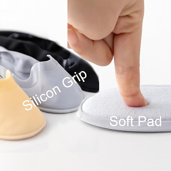 6Pairs No Show Socks Womens Cushioned Anti-Slip