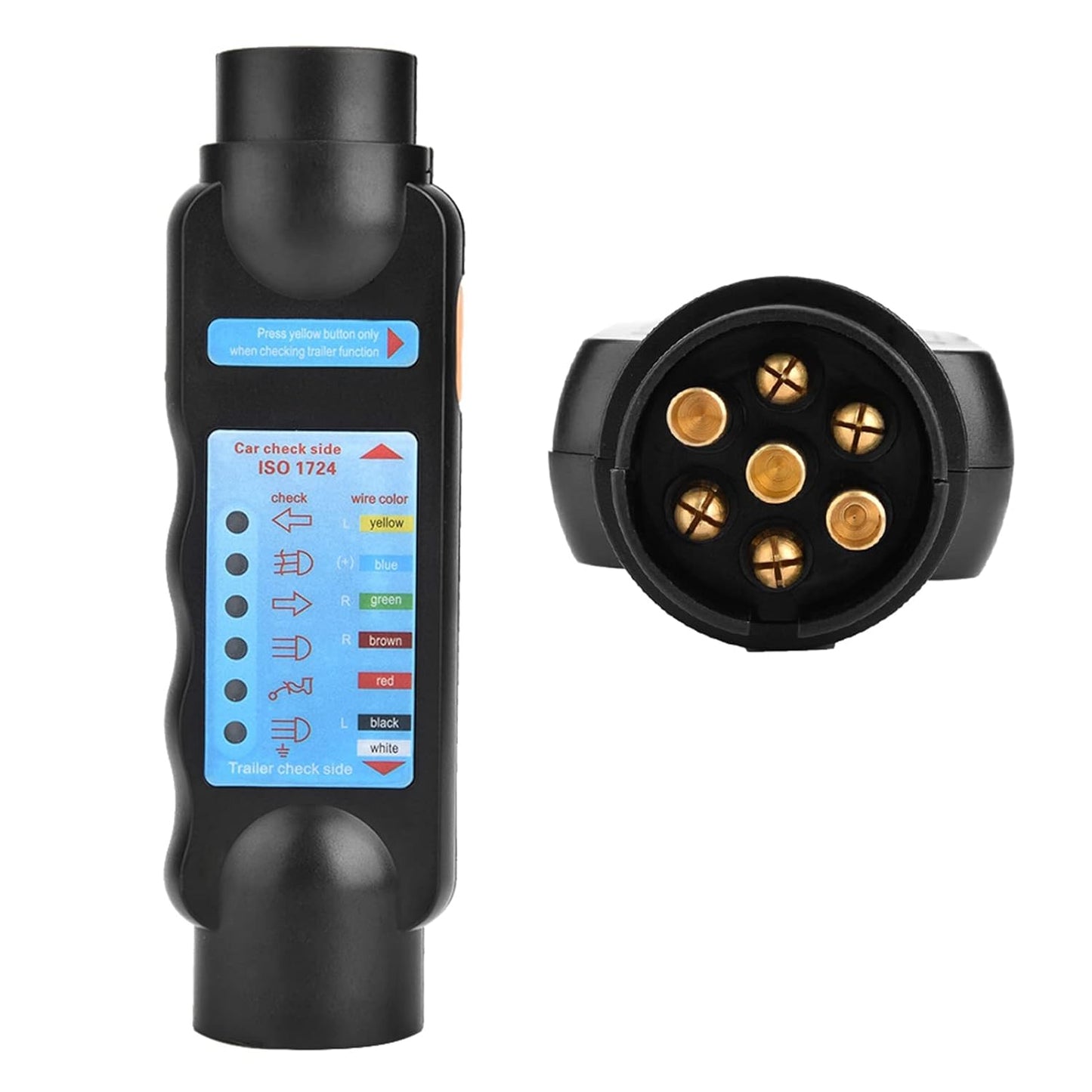 12V Trailer 7 Pin Trailer Light Tester Towing Light Wire Circuit Blue Wiring Tester Plug C