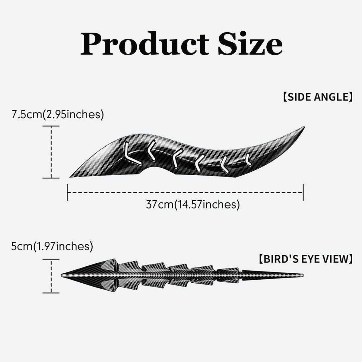 1 Pair Car Roof Dragon Horns Modification