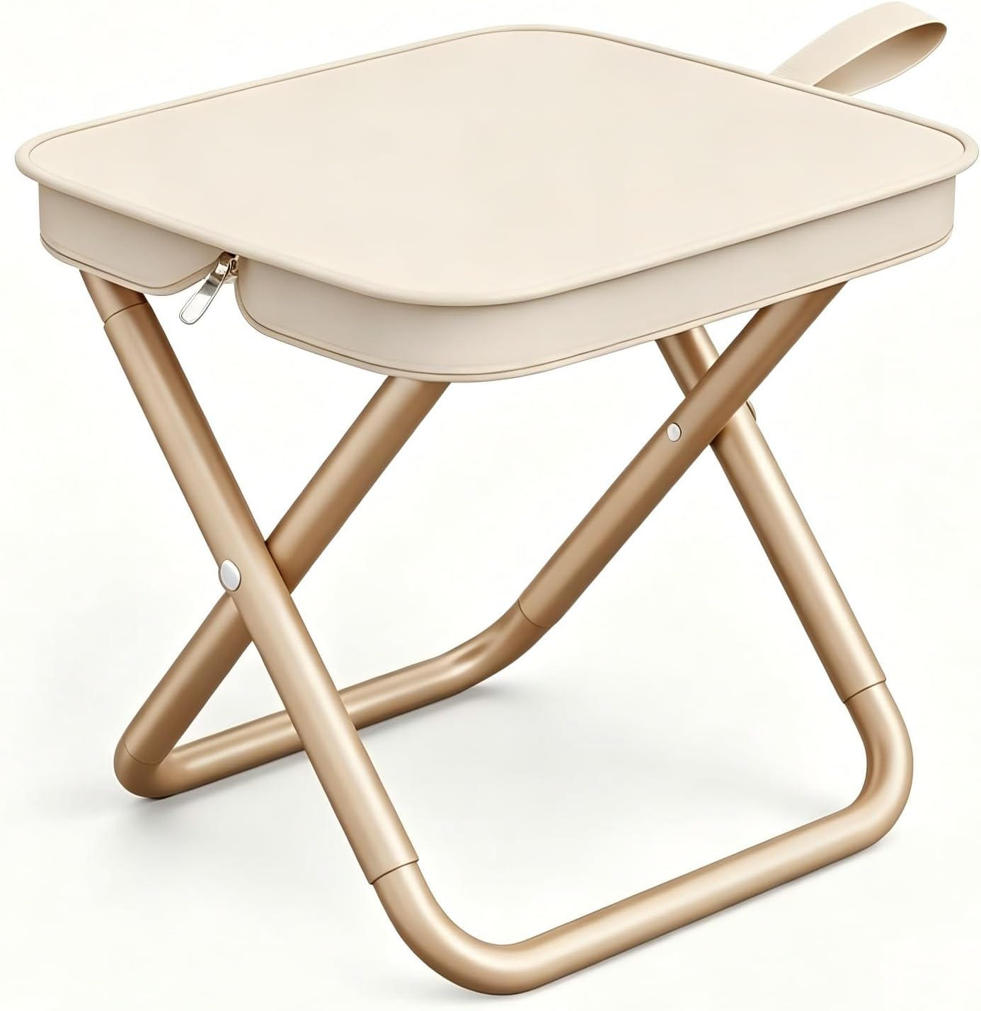 Portable Stool, 12 Inch Small Folding Stool for Hiking and Fishing, Hold Up to 350LBS