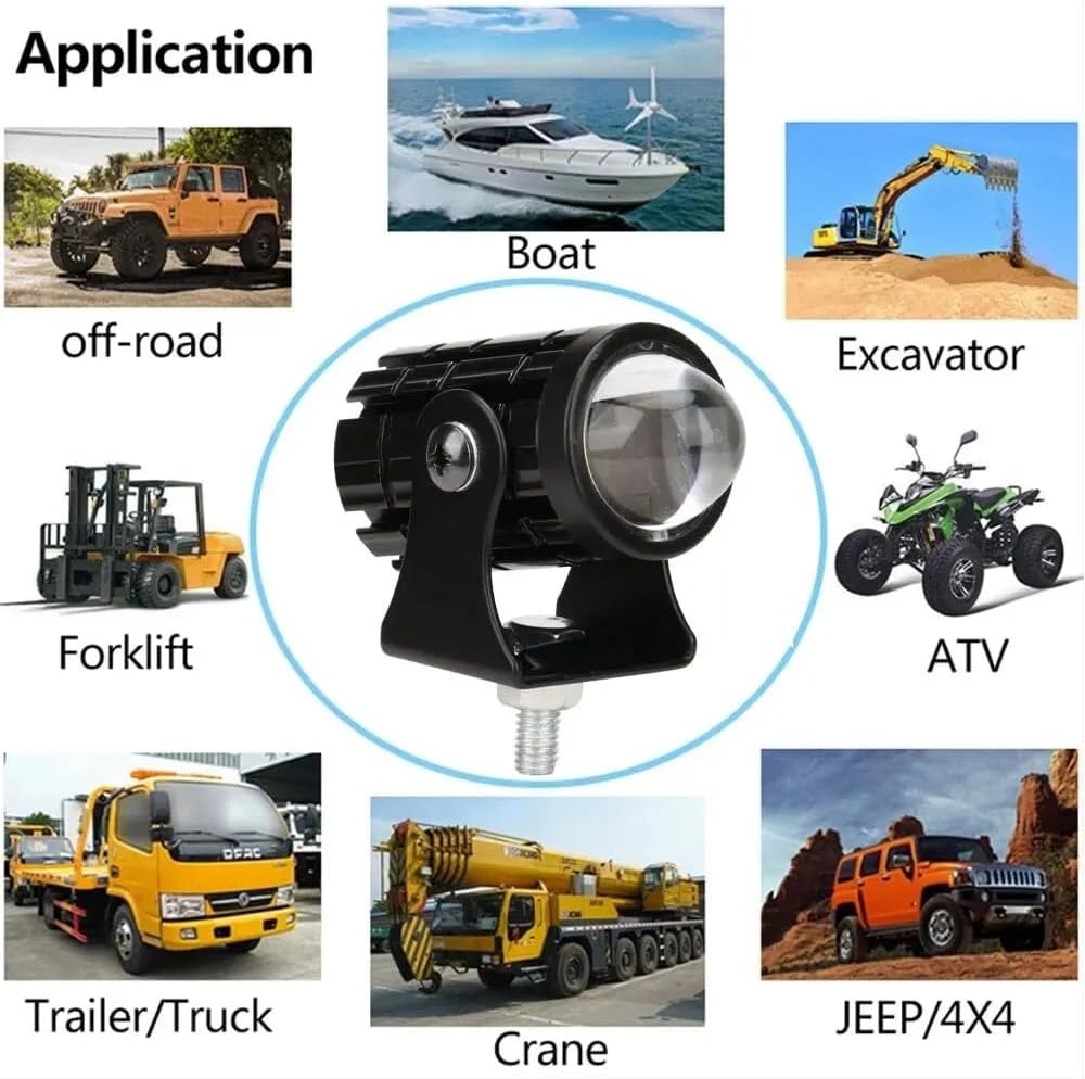 2Pcs Motorcycle Turn Signal Light Motorcycle Accessories Truck Car Auxiliary Additional Mini Projector