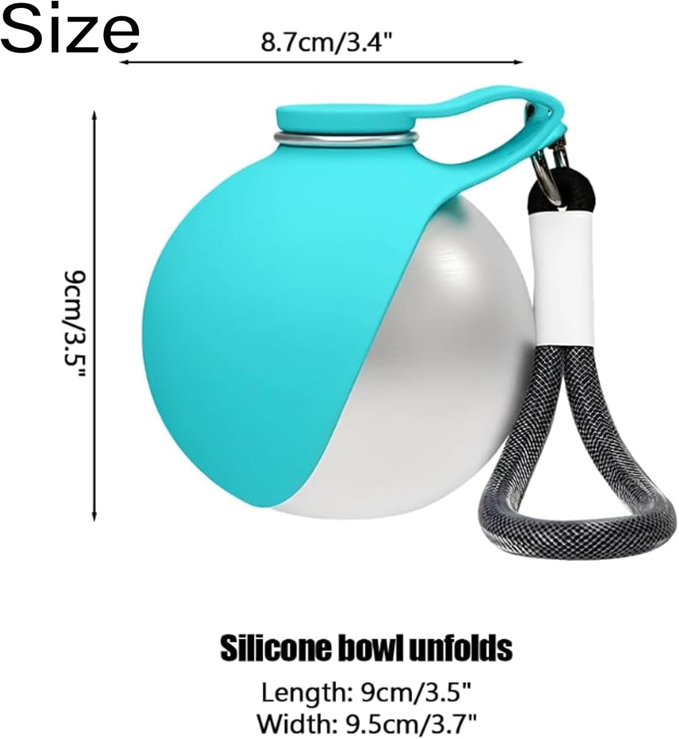 2-in-1 Dog Water Bottle with Bowl for Walking & Travel
