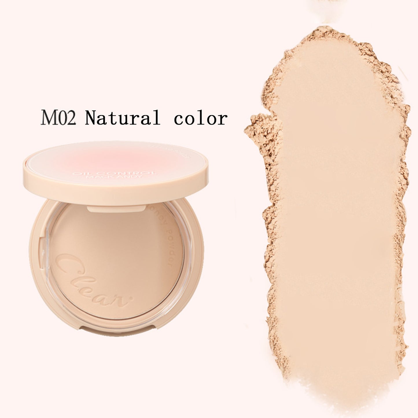 Matte Soft-Focus Oil-Control Pressed Powder – Natural, Long-Lasting, Waterproof, and Sweat-Resistant