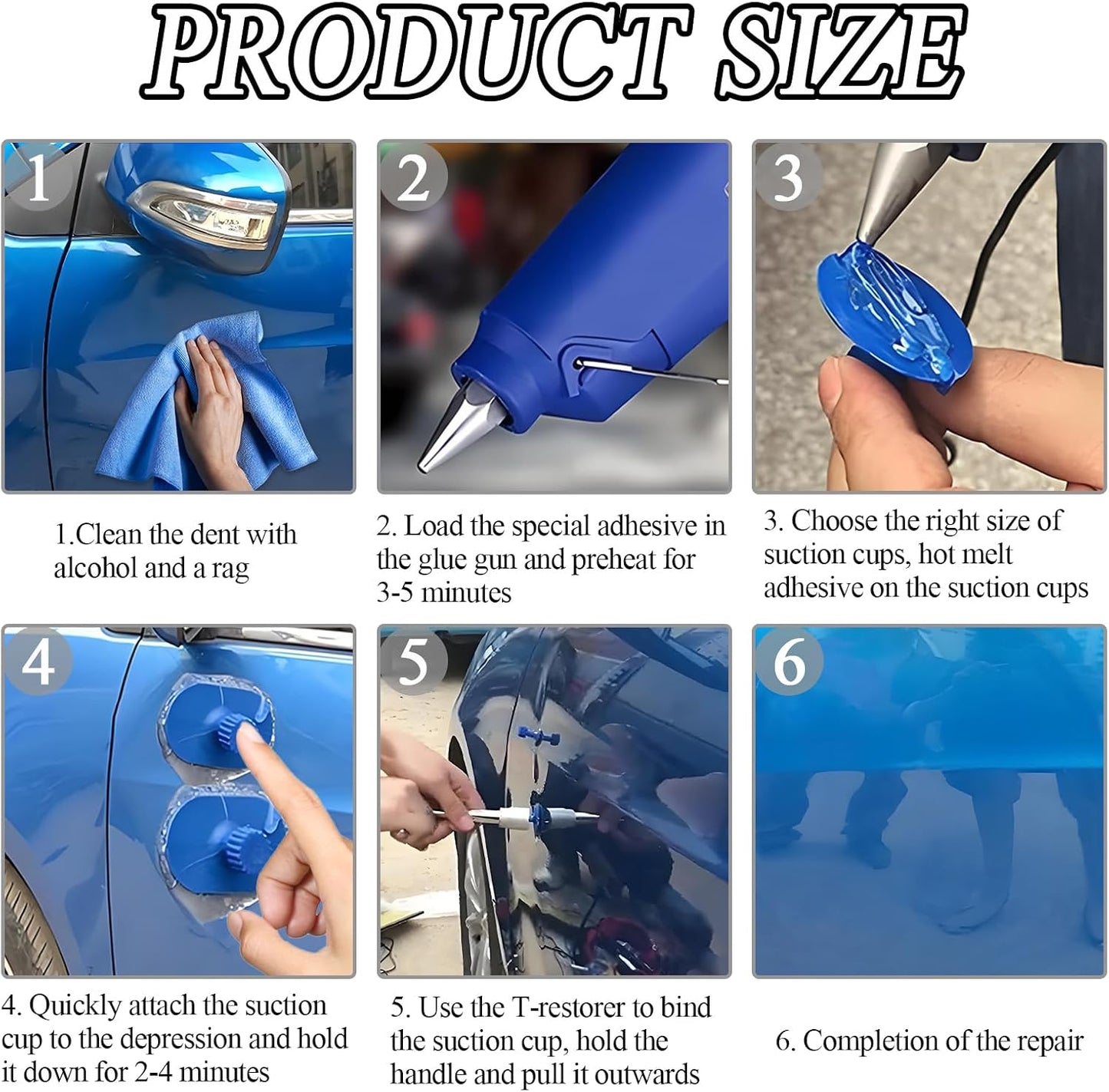 18 PCS Car Dent Puller Kit, Paintless Dent Repair Tools, Car Dent Repair Kit with T Slide Hammer