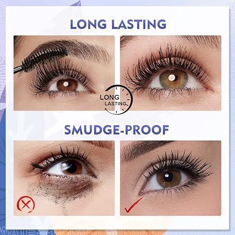 Black Mascara Waterproof Volume Lengthening Smudge-proof Eyelashes Eye Makeup