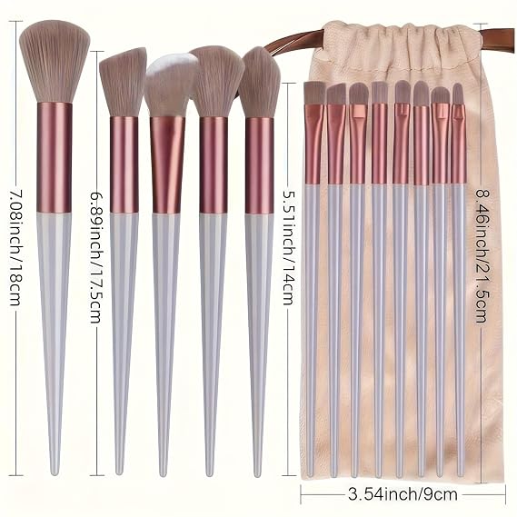 Makeup Brush Set 13 Pcs Professional Synthetic Case Upgraded Version