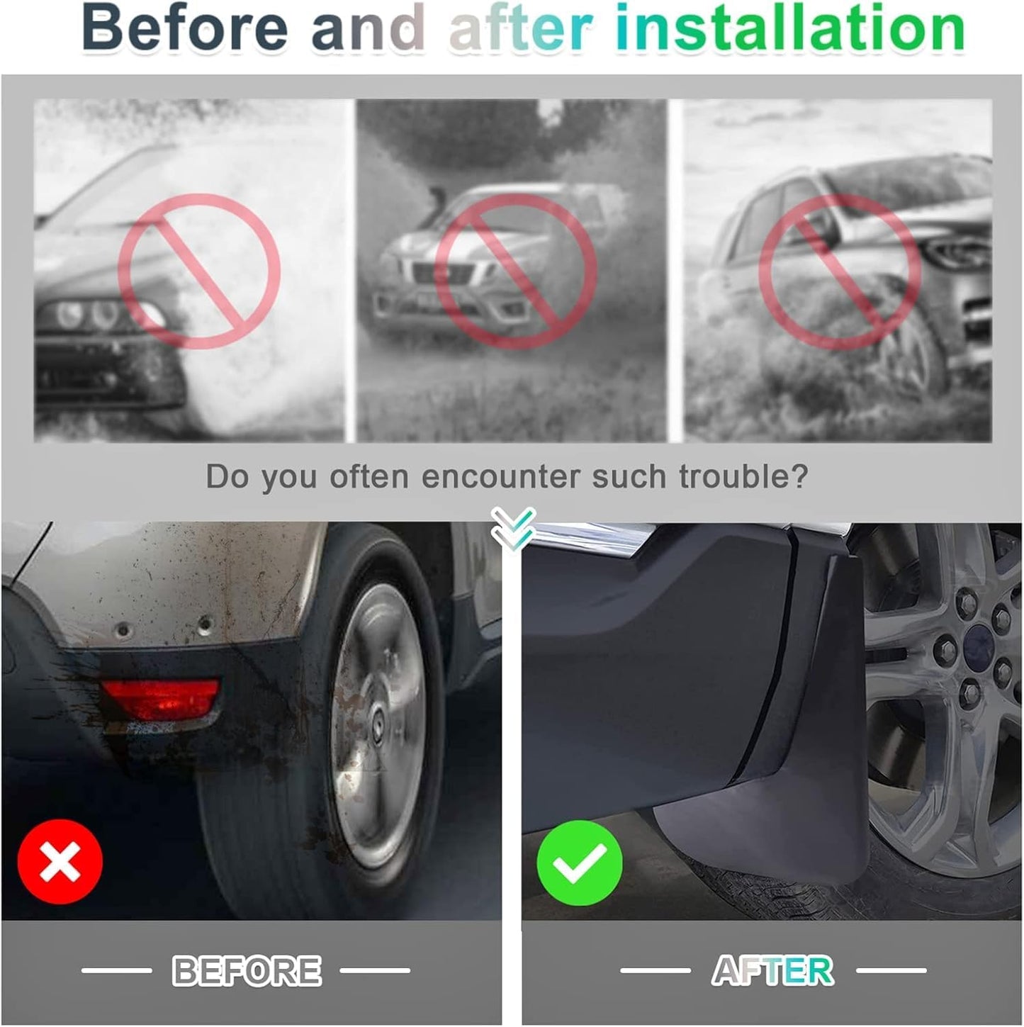 Universal Stealth Mudguards (Set of 4) | High-Performance Splash Protection