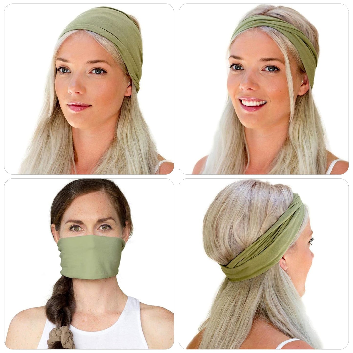 Women's Universal 12-Pack No-Slip Elastic Fashion Headband Set