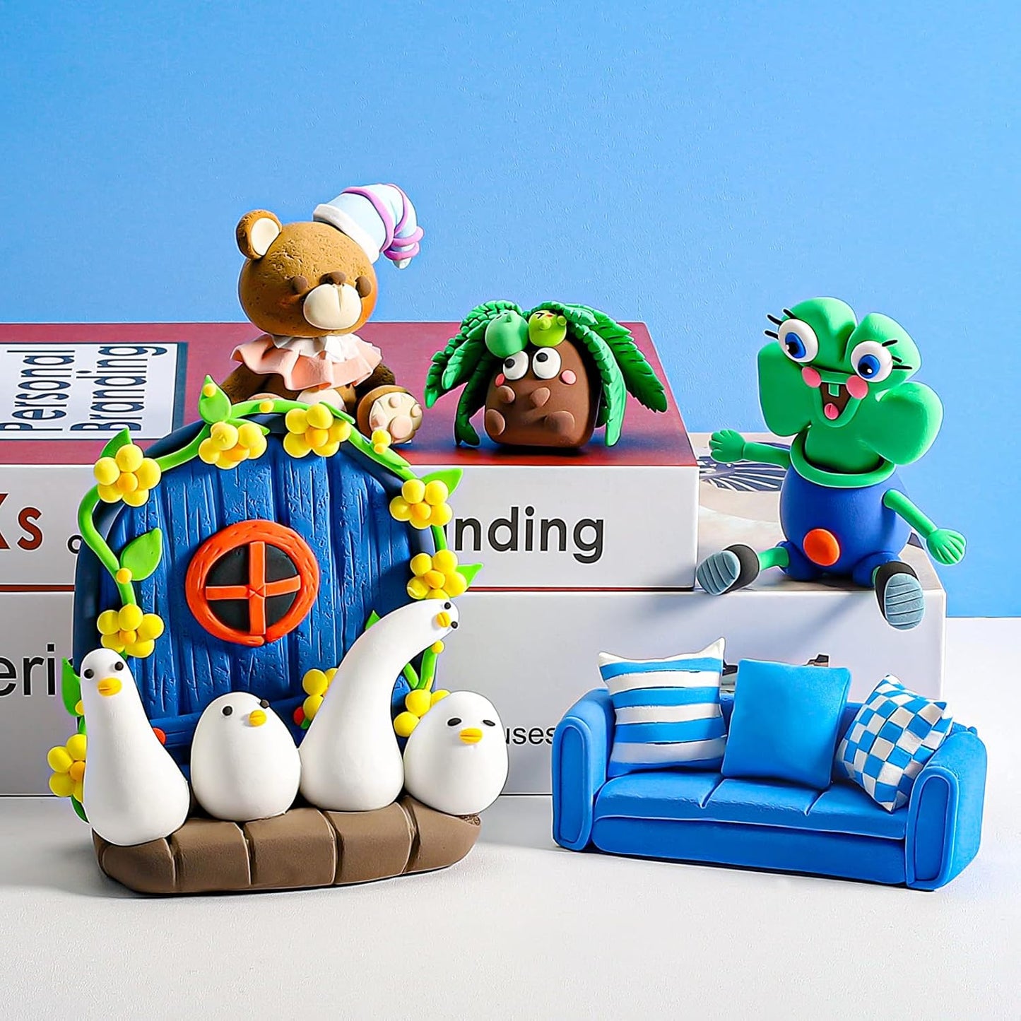 Air Dry Clay Kit for Kids –Non-Toxic Soft Modeling Clay Set