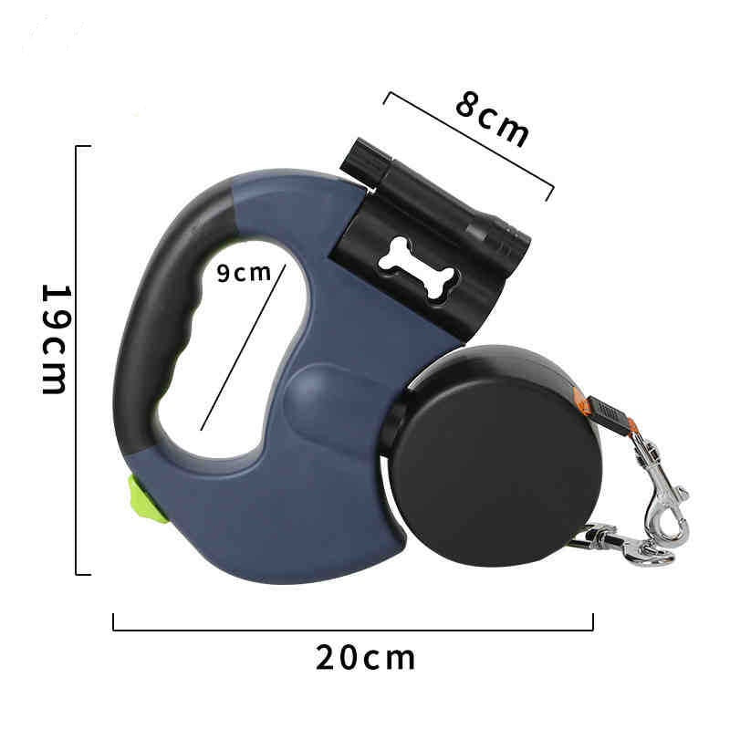 Dog Leashes Dual Dogs Pet Leash Ropes Auto Retractable Cat Traction Rope Adjustable Dog Strap Flexible