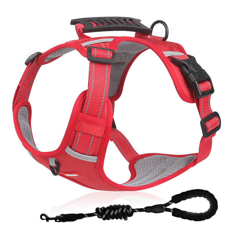 Dog Harness No Pull Adjustable Reflective,for Medium and Large Small Dog with Leash 59.06in