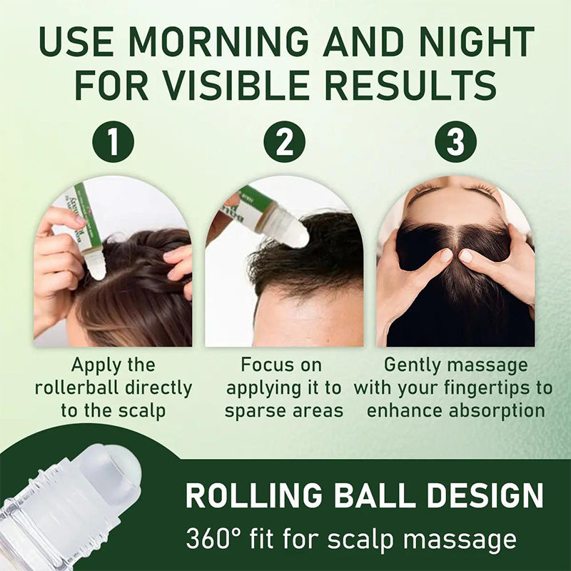 2Pcs Batana Oil & Rosemary Roll-On Hair Growth Serum—Precision Care for The Scalp and Beard