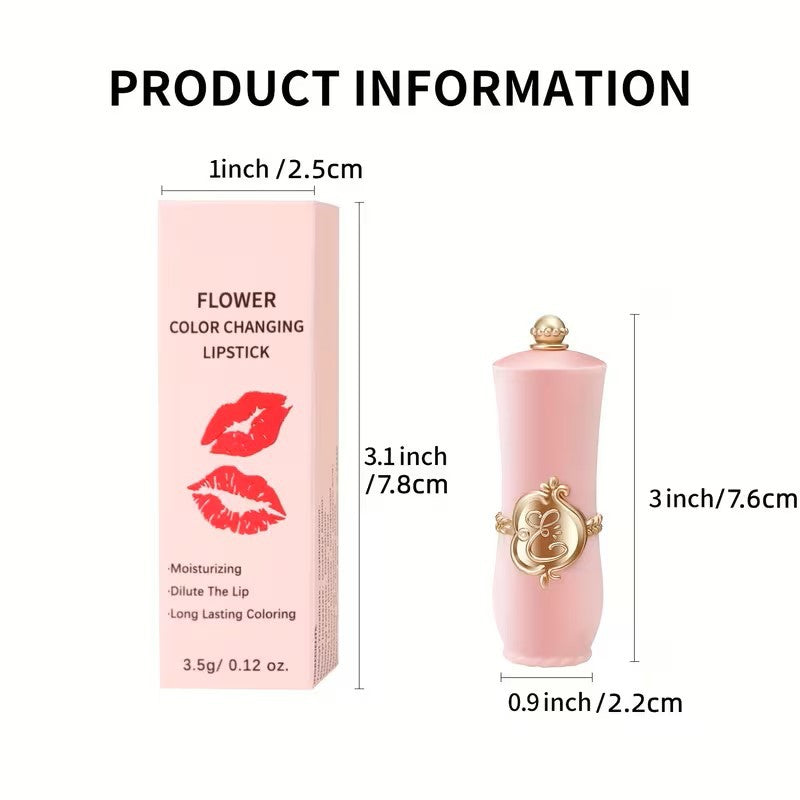 6Pcs Flower Jelly Lipstick Set Temperature Change Moisturizer Long Lasting Nutritious Balm