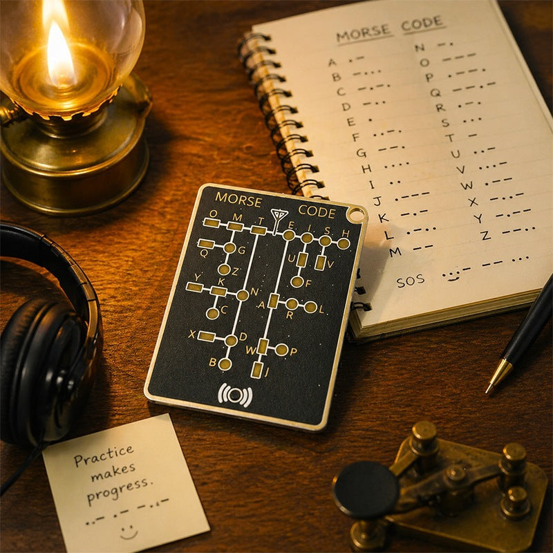 Morse Code Trainer Card Pro (LED Edition)