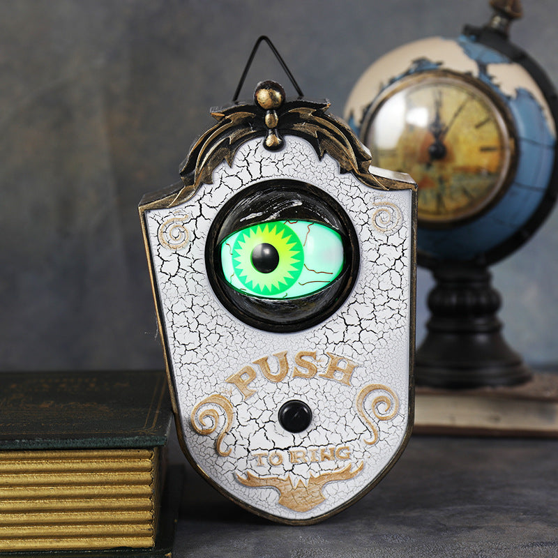 Halloween Doorbell, Haunted Doorbell Animated Eyeball with Spooky Sounds