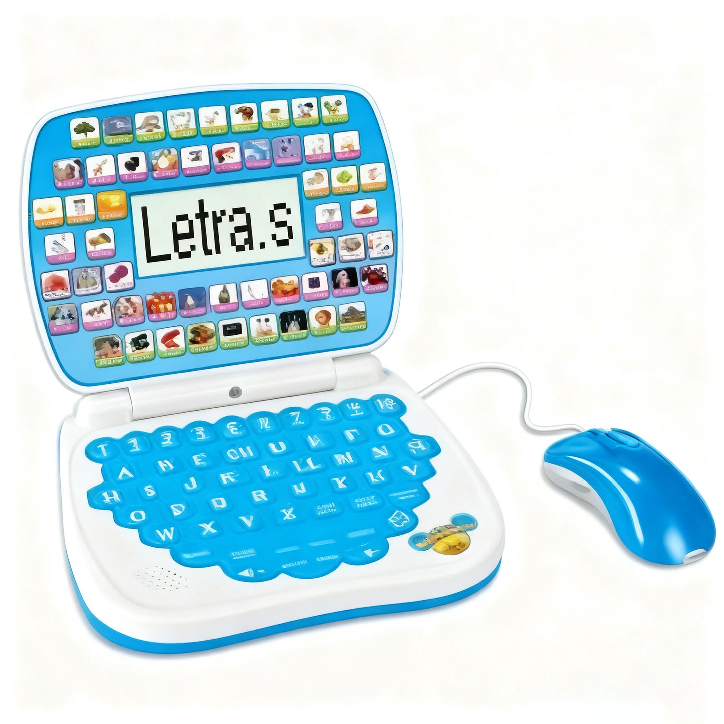 Bilingual Kids Laptop with English&Spanish, Interactive Music Function Rereading Keyboard Educationa