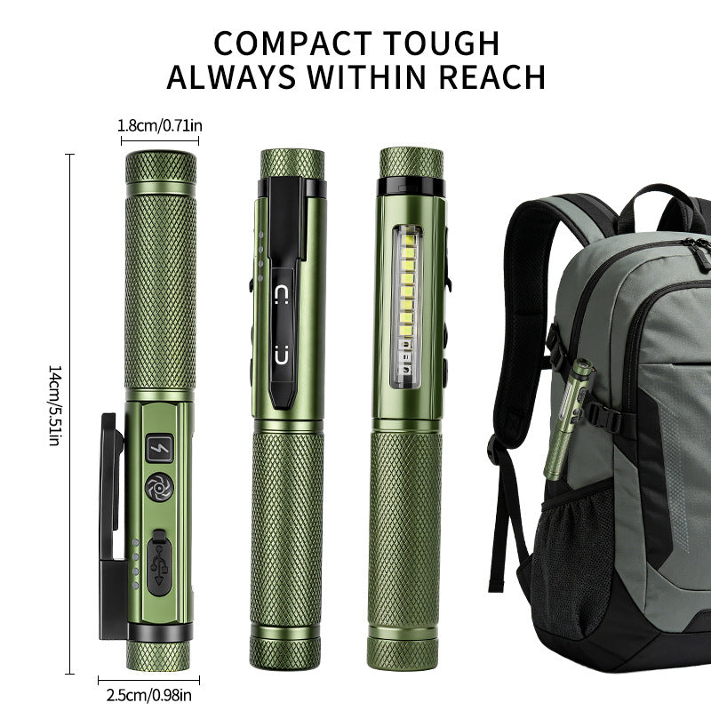 Flashlight Rechargeable,800 Lumen Small Flashlight with Magnetic Clip & Base
