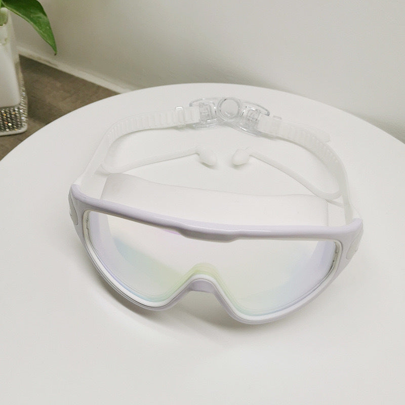 Large Swim Goggles, Wide View, Anti Fog | UV Protection & No Leak Design