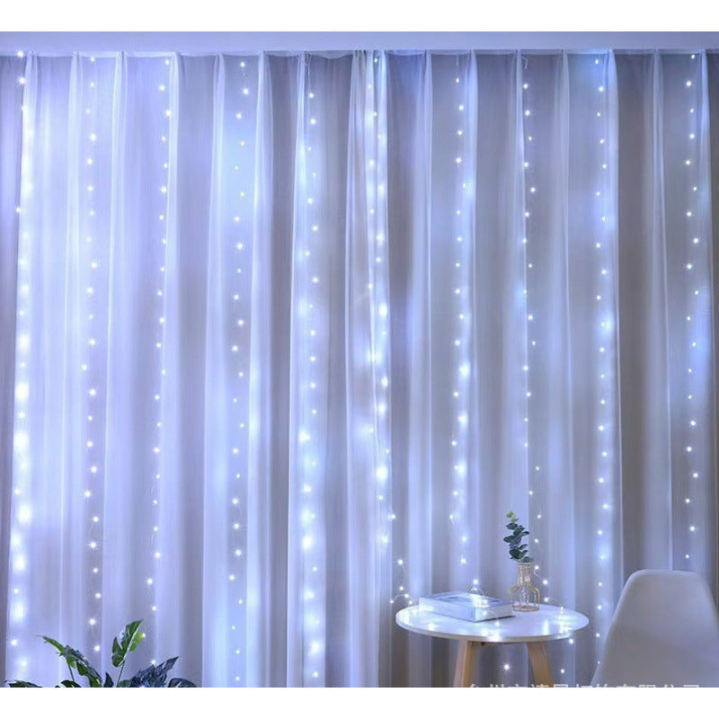 300LED Fairy Curtain Lights, 10×10Ft USB Plug- Bedroom Backdrop Wedding Indoor Wall Decor