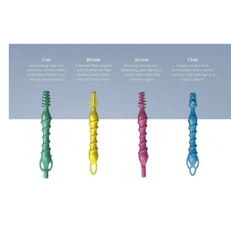 4 Spin-Safe Reusable and Flexible Ear Cleaner Kit