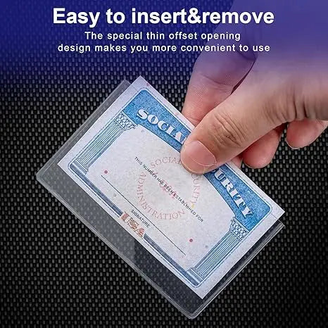 10 Pack Social Security Card Holder Durable PVC Protector Sleeve