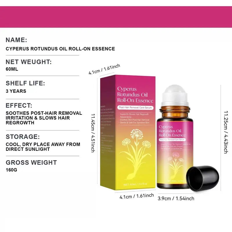 Natural Cyprus Cypress Rotundus Oil for Hair Removal Soothes Skin