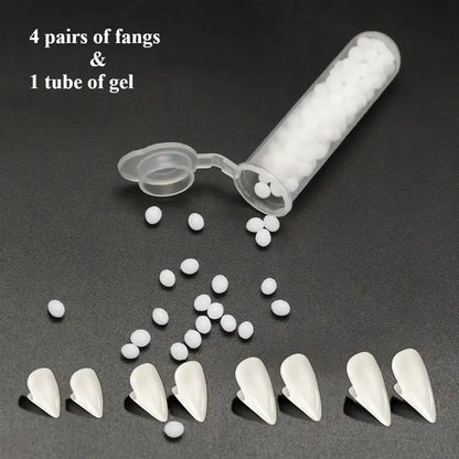 Reusable 4-Size Resin Vampire Fangs Set for Halloween