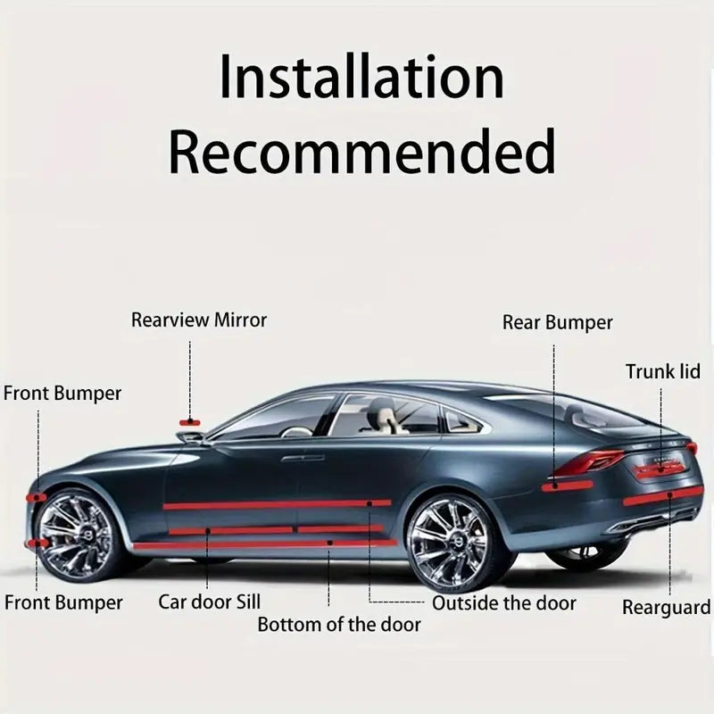 Car Stickers for Trunk Door Sill, Waterproof & Anti-Scratch Bumper Stickers