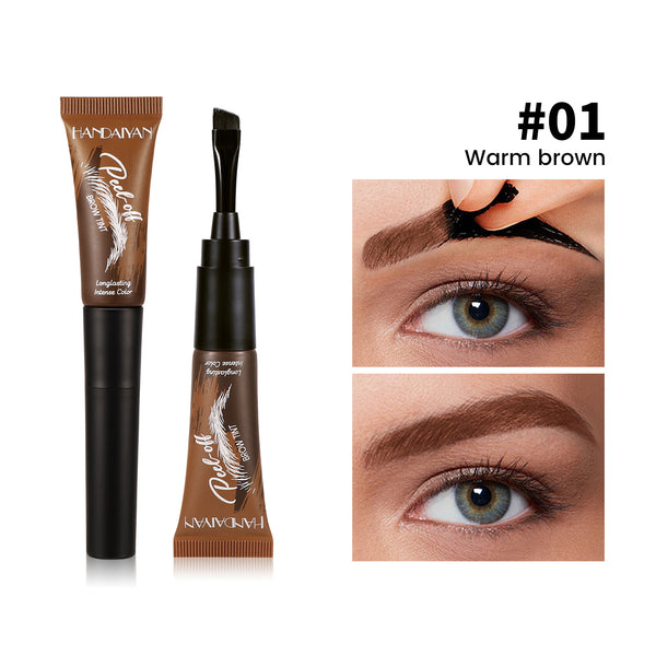 2Pcs Eyebrow Gel Peel Off, Waterproof & Long-lasting Transfer-proof Brow Tinted Stain