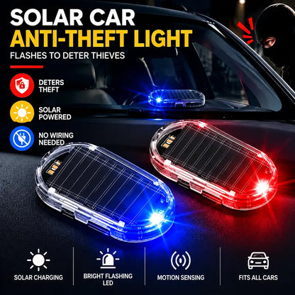 4PCS Solar Powered Fake Car Alarm Light Auto Light Sensor