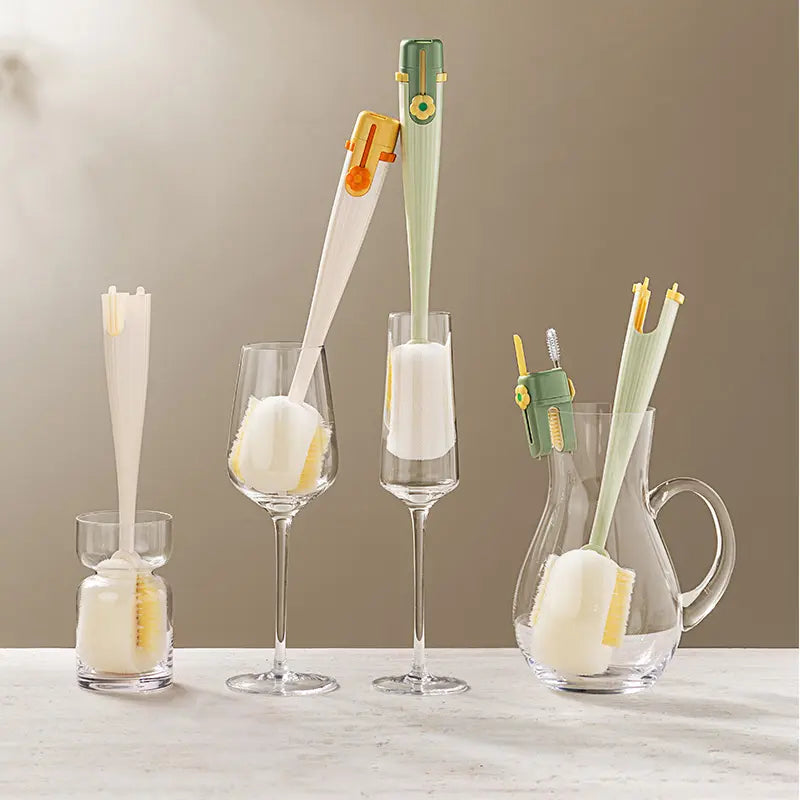2PCS 5-in-1 Multi-functional Water Bottle Cleaning Brush